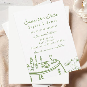 Invitation  Simple gribouillis fantaisiste à la main Tendance
