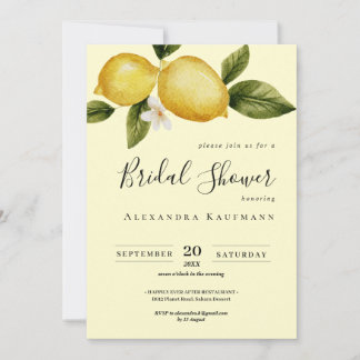 Invitation Simple Italia Lemon Calligraphy Fête des mariées
