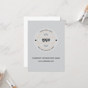 Invitation Simple logo d'entreprise rond et texte personnalis