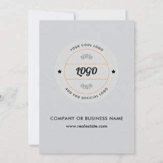 Invitation Simple logo d'entreprise rond et texte personnalis