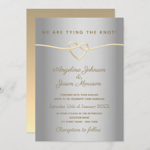 Invitation Simple Mariage Argent Et Or
