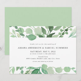 Invitation Simple mariage de verdure 4197