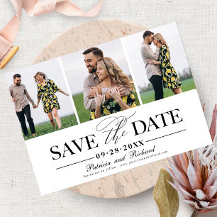 Invitation Simple Mariage Élégant Enregistrer La Date 3 Photo