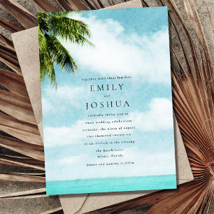 Invitation Simple mariage sur la plage