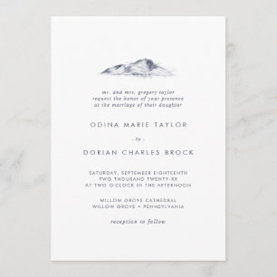 Invitation Simple Mariage traditionnel de montagne
