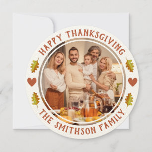 Invitation Simple mignonne Automne Thanksgiving Famille Meetu
