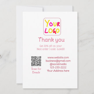 Invitation simple minimal add your logo/design here text Q R