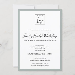 INVITATION SIMPLE MINIMAL GRAY VOTRE ATELIER DE LOGO GALA ÉVÉ