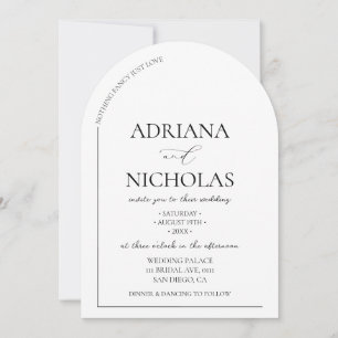 Invitation Simple Minimal Rien de Fantaisie Juste Mariage d'A