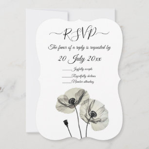 Invitation Simple minimalisme élégant Papillons noirs et blan