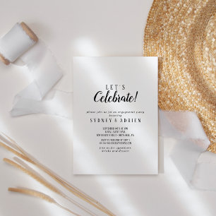 Invitation Simple minimaliste Fêtons la fête