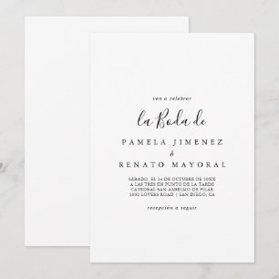 Invitation Simple minimaliste La Boda de