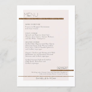 Invitation Simple minimaliste moderne Blush Pink Gold Blanc M