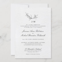 Simple minimaliste moderne Eucalyptus Olive Mariag