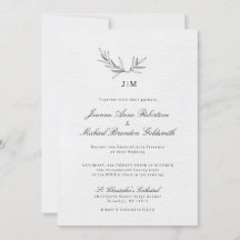 Simple minimaliste moderne Eucalyptus Olive Mariag