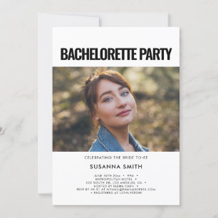 Invitation Simple minimaliste photo de Bachelorette Party