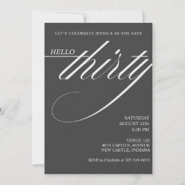 Invitation Simple Modern 30th Birthday