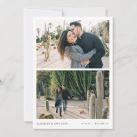 Simple Modern Two Photo Wedding Enregistrer la dat