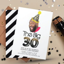 Simple moderne 30e anniversaire Photo Black Gold