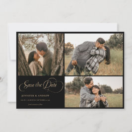 Invitation Simple Moderne Élégant | Photo Enregistrer la Date