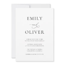 Simple moderne Mariage noir et blanc
