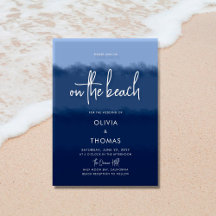Simple moderne Marine Blue Calligraphy Beach Maria