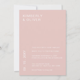 Invitation Simple moderne minimaliste Mariage
