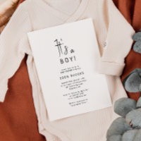 Simple Moderne Neutre C'Est Un Garçon ! Baby showe