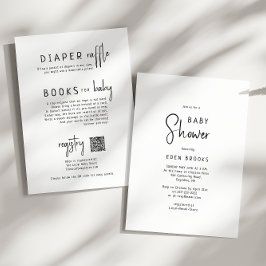 Invitation Simple moderne neutre | Tout en un Baby shower