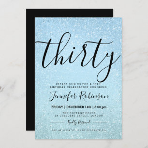 Invitation Simple + moderne Peinture à Parties scintillant bl