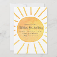 Simple moderne Sunshine Watercolor Girl Anniversai