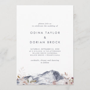 Invitation Simple Montagne Florale Le Mariage De