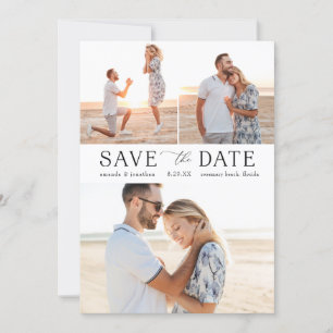 Invitation Simple Multi-Photo Enregistrer la date