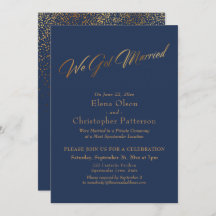 Simple Navy & Or Nous sommes mariés Confettis