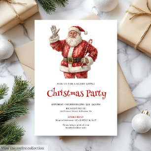 Invitation Simple Père Noël Editable Christmas Office
