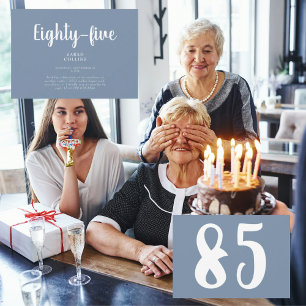 Invitation Simple Periwinkle 85e anniversaire de fête Invitat