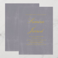 Simple Pierre Grise Béton Rustique Jaune Mariage