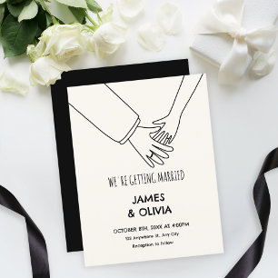 Invitation Simple plaisir dessiné à la main mariage