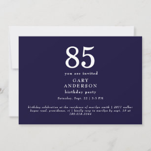 Invitation simple pour les 85 ans de la Marine