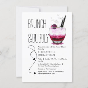 Invitation simple pour un brunch et un cocktail pé