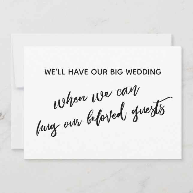 Invitation Simple Quand Nous Pouvons Vous Embrasser Mariage R (Devant)