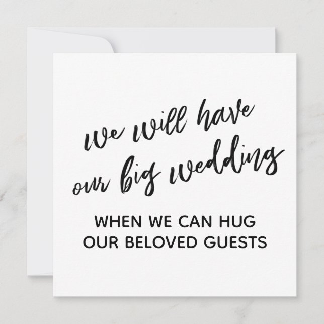 Invitation Simple Quand Nous Pouvons Vous Embrasser Mariage R (Devant)