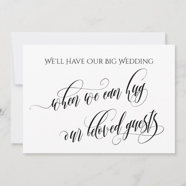 Invitation Simple Quand Nous Pouvons Vous Embrasser Mariage R (Devant)