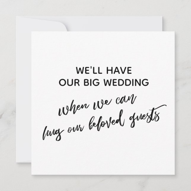 Invitation Simple Quand Nous Pouvons Vous Embrasser Mariage R (Devant)