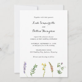 Invitation Simple Rustique Bohème Fleur Sauvage Mariage Tout 