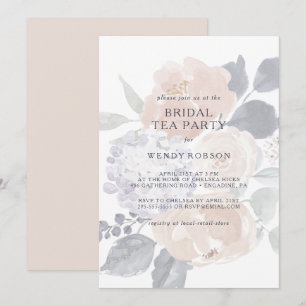 Invitation simple Rustique Floral Bridal Tea Party