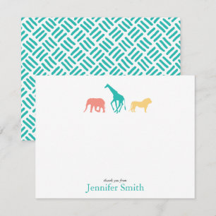 Invitation Simple Safari Animal Personnaliser Papier à lettre