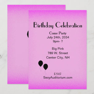 Invitation Simple Strass Rose