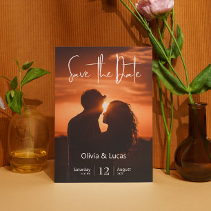 Invitation Simple Tendance Sun Photo Enregistrer Le Mariage D