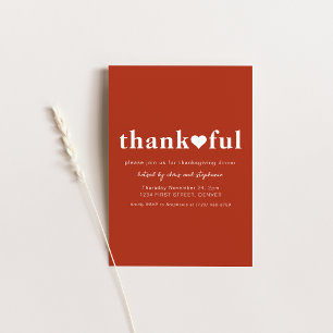 Invitation Simple Thanksgiving Diner Party